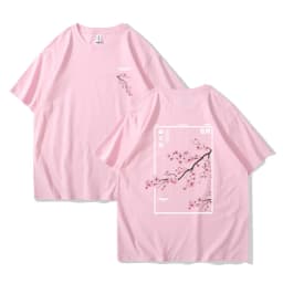 2025 Summer Japanese cartoon Harajuku T-shirt Printed Men's Street Short sleeved Sports T-shirt