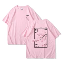 2025 Summer Japanese cartoon Harajuku T-shirt Printed Men's Street Short sleeved Sports T-shirt