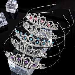5pcs Bohemian Princess Crown Set Adorable Birthday Party Accessories Cake Decorations for Little Princesses