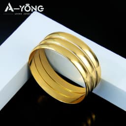 Arabic Kid's Gold Color Twist Rope Bracelet 21k Gold Plated Luxury Italian Fashion Cuff Bangles Islamic Child Ramadan Jewelry