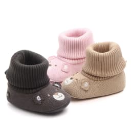 Baby Wool Knitted Shoes Boy and Girls Newborn Bootie Winter Warm Infant Toddler Crib Shoes Classic Floor First Walkers