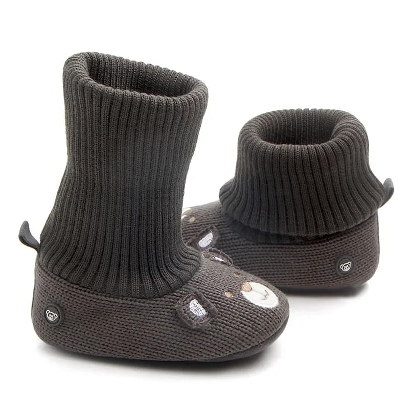 Baby Wool Knitted Shoes Boy and Girls Newborn Bootie Winter Warm Infant Toddler Crib Shoes Classic Floor First Walkers
