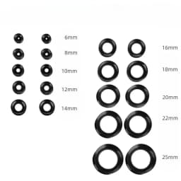 24X Ultra Thin Silicone Flexible Ear Plug Double Flared Expander Flesh Tunnel 2g (6mm) to 1'' (25mm) Gauge Stretching Kit