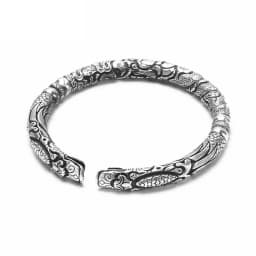 Sole Memory Retro Thai Silver Exquisite Literary 925 Sterling Silver Resizable Bangles Bracelet For Women Man Trendy Gift BR150