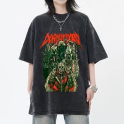 Anime Dorohedoro Gyoza Crazy Hungry Bug Vintage Washed T-shirt Men Women Manga Graphic T-shirts Gothic Horror Oversized T Shirts