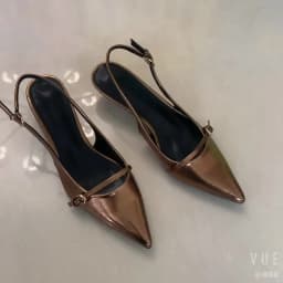 2025 Woman Sexy High Heels Women Sandals Summer Fashion Pointed Toe Low-heel Pumps Slingbacks Elegant Female Heeled Shoes