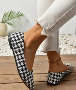 Women's Canvas Ballet Shoes Flat Breathable Colorblock Plaid Slip-on Loafers for 2024 Fashionable and Comfortable Footwear