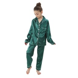 2024 girls silk satin home clothing baby sleepwear long and short sleeve pajamas set teenager loungewear children kids pijamas