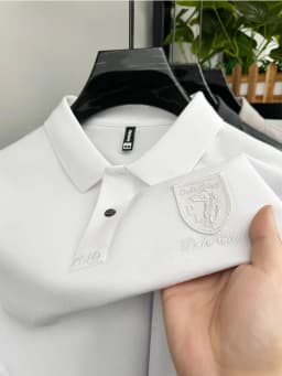 Designer's new fashionable short sleeve polo shirt men high-end brand embroidered T-shirt summer ice silk breathable casual top