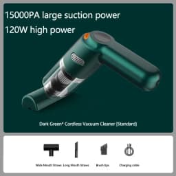 9500PaWireless Handheld Vacuum Cleaner Large Suction Car Vacuum Cleaner Household Mini Pet Hair Vacuum Cleaner Pet Hair Absorber