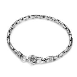Factory Price 100% Real Solid S925 Silver Handmade Woven Retro Domineering Style Ppersonality Keel Man and Woman Bracelets