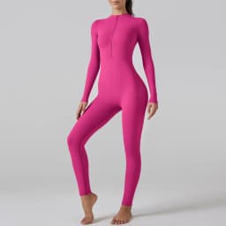 Yoga Set Women's Jumpsuits One-Piece Suit Leggings Zipper Long Sleeve Gym Push Up Workout Clothes Fitness Bodysuit Sportswear