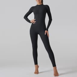 Yoga Set Women's Jumpsuits One-Piece Suit Leggings Zipper Long Sleeve Gym Push Up Workout Clothes Fitness Bodysuit Sportswear