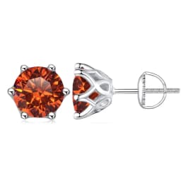 JoyceJelly 0.5-2CT Colorful Moissanite Screws Back Earrings for Women S925 Sterling Silver Jewelry Plated 18K 6 Prongs Ear-studs
