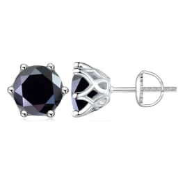 JoyceJelly 0.5-2CT Colorful Moissanite Screws Back Earrings for Women S925 Sterling Silver Jewelry Plated 18K 6 Prongs Ear-studs
