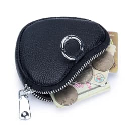 Coin Purse for Women Change Purses Small Cow Leather Cosmetic Bag Pocket Heart Makeup Organizer Jewelry Travel Case for Girls