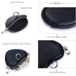 Coin Purse for Women Change Purses Small Cow Leather Cosmetic Bag Pocket Heart Makeup Organizer Jewelry Travel Case for Girls