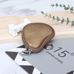 Coin Purse for Women Change Purses Small Cow Leather Cosmetic Bag Pocket Heart Makeup Organizer Jewelry Travel Case for Girls