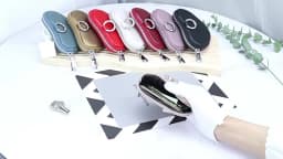 Coin Purse for Women Change Purses Small Cow Leather Cosmetic Bag Pocket Heart Makeup Organizer Jewelry Travel Case for Girls