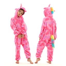 Kigurumi Kids Unicorn Pajamas Toddler Girl Pyjamas 2 to 3 4 5 6 7 8 9 10 11 12 Years Winter Flannel Warm Children Jumpsuits Pjs