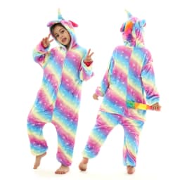 Kigurumi Kids Unicorn Pajamas Toddler Girl Pyjamas 2 to 3 4 5 6 7 8 9 10 11 12 Years Winter Flannel Warm Children Jumpsuits Pjs
