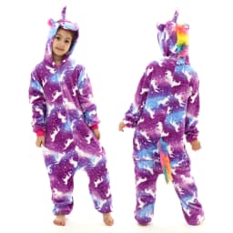 Kigurumi Kids Unicorn Pajamas Toddler Girl Pyjamas 2 to 3 4 5 6 7 8 9 10 11 12 Years Winter Flannel Warm Children Jumpsuits Pjs