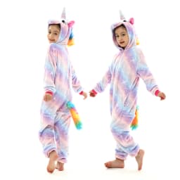 Kigurumi Kids Unicorn Pajamas Toddler Girl Pyjamas 2 to 3 4 5 6 7 8 9 10 11 12 Years Winter Flannel Warm Children Jumpsuits Pjs