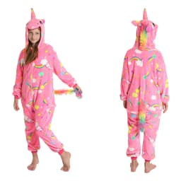 Kigurumi Kids Unicorn Pajamas Toddler Girl Pyjamas 2 to 3 4 5 6 7 8 9 10 11 12 Years Winter Flannel Warm Children Jumpsuits Pjs