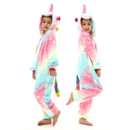 Kigurumi Kids Unicorn Pajamas Toddler Girl Pyjamas 2 to 3 4 5 6 7 8 9 10 11 12 Years Winter Flannel Warm Children Jumpsuits Pjs
