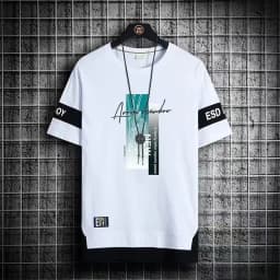 T Shirt for Men Set Summer Hot Selling Men's Short Sleeved T-shirt Casual Versatile Half Sleeved Trend Color Blocking Top Tshirt