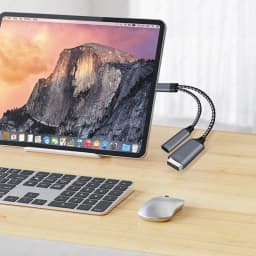 2 in 1 OTG Cable for iPhone with Charging Adapter Lighing to USB A Adapter with PD Charging Port For IOS 13 And ExFAT & FAT32