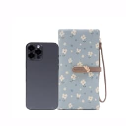 Long Handbag Female 2024 Spring/Summer New Korean PU Printed Zipper Buckle Collapsible Multi-Function Long Wallet Can Be Wrist M