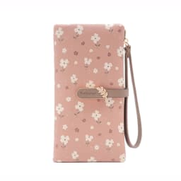 Long Handbag Female 2024 Spring/Summer New Korean PU Printed Zipper Buckle Collapsible Multi-Function Long Wallet Can Be Wrist M