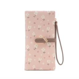 Long Handbag Female 2024 Spring/Summer New Korean PU Printed Zipper Buckle Collapsible Multi-Function Long Wallet Can Be Wrist M