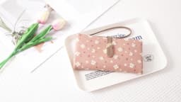 Long Handbag Female 2024 Spring/Summer New Korean PU Printed Zipper Buckle Collapsible Multi-Function Long Wallet Can Be Wrist M