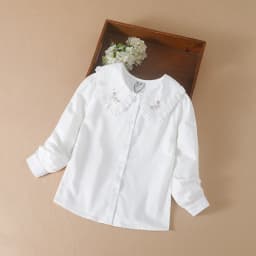 Girls Shirt Delightful White Embroidered Blouse Specifically Designed for Girls Aged 5 to 12 Years Old