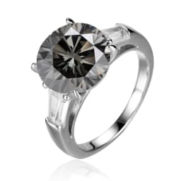 JoyceJelly Luxury Round 5 Carat Moissanite Diamond Ring for Women Sterling Silver 925 Fine Jewelry Female Trendy Wedding Bands