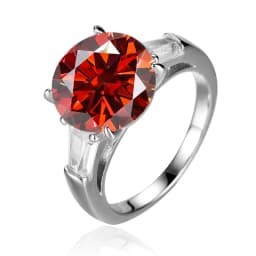 JoyceJelly Luxury Round 5 Carat Moissanite Diamond Ring for Women Sterling Silver 925 Fine Jewelry Female Trendy Wedding Bands