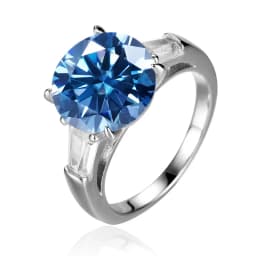 JoyceJelly Luxury Round 5 Carat Moissanite Diamond Ring for Women Sterling Silver 925 Fine Jewelry Female Trendy Wedding Bands