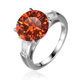 JoyceJelly Luxury Round 5 Carat Moissanite Diamond Ring for Women Sterling Silver 925 Fine Jewelry Female Trendy Wedding Bands