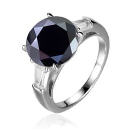 JoyceJelly Luxury Round 5 Carat Moissanite Diamond Ring for Women Sterling Silver 925 Fine Jewelry Female Trendy Wedding Bands