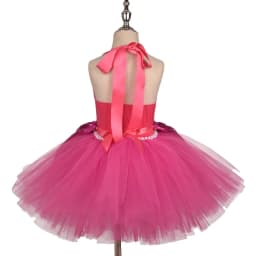 Princess Girls Rosy Knee Length Letter B Tutu Dresses for Girl Birthday Party Halloween Christmas Costumes Margot Robbie Cosplay