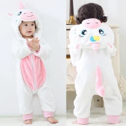 Toddler Boys Girls Kigurumi Pajamas 0-4 Years Children Sleepwear Winter Baby Rompers Infant Flannel Warm Clothes Animal Onesies