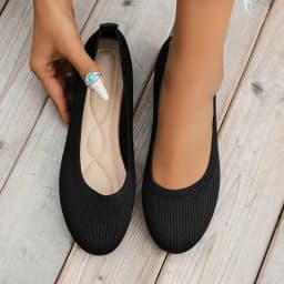 2024 Summer New Knitting Sock Sneakers Slip on Female Round Toe Plus Size Light Breathable Shoes Women's Flat Shoes