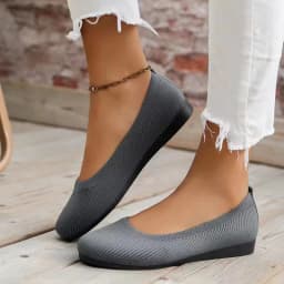 2024 Summer New Knitting Sock Sneakers Slip on Female Round Toe Plus Size Light Breathable Shoes Women's Flat Shoes
