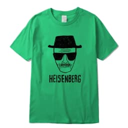 Men Fashion Casual Top Quality Short Sleeve Cotton Blend Loose Heisenberg PrintedTshirt Casual Mens Tshirt Cool Summer Men Tops