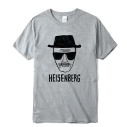 Men Fashion Casual Top Quality Short Sleeve Cotton Blend Loose Heisenberg PrintedTshirt Casual Mens Tshirt Cool Summer Men Tops