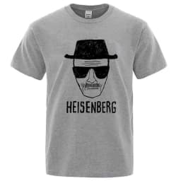 Men Fashion Casual Top Quality Short Sleeve Cotton Blend Loose Heisenberg PrintedTshirt Casual Mens Tshirt Cool Summer Men Tops