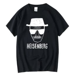 Men Fashion Casual Top Quality Short Sleeve Cotton Blend Loose Heisenberg PrintedTshirt Casual Mens Tshirt Cool Summer Men Tops