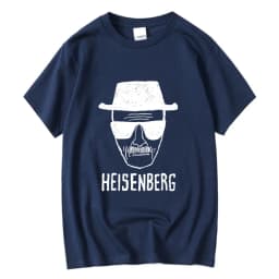 Men Fashion Casual Top Quality Short Sleeve Cotton Blend Loose Heisenberg PrintedTshirt Casual Mens Tshirt Cool Summer Men Tops